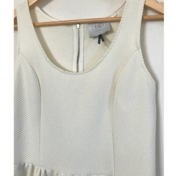 HD in Paris ivory cream rose textured dress S - Picture 2 of 5